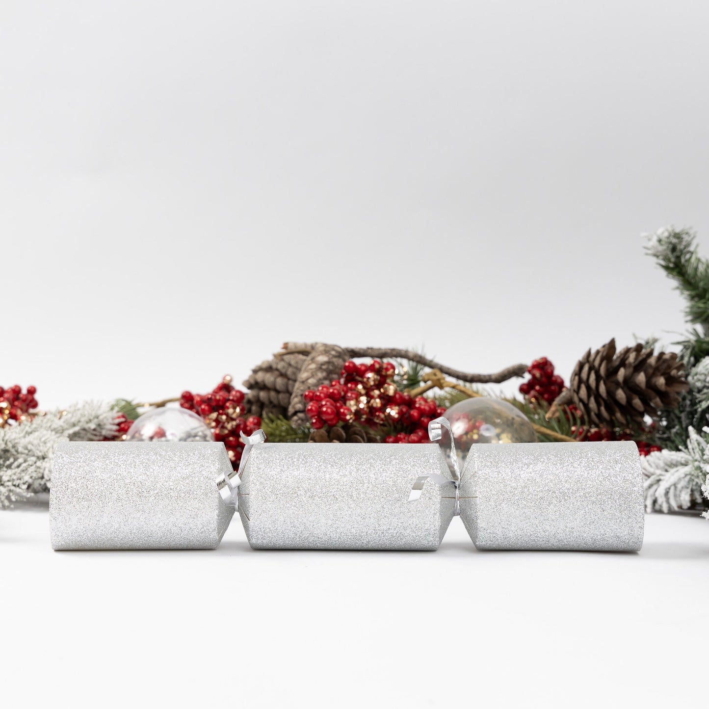 Make Your Own Christmas Cracker kit Crackers Hats Snaps Silver GLITTER Keechi & co.