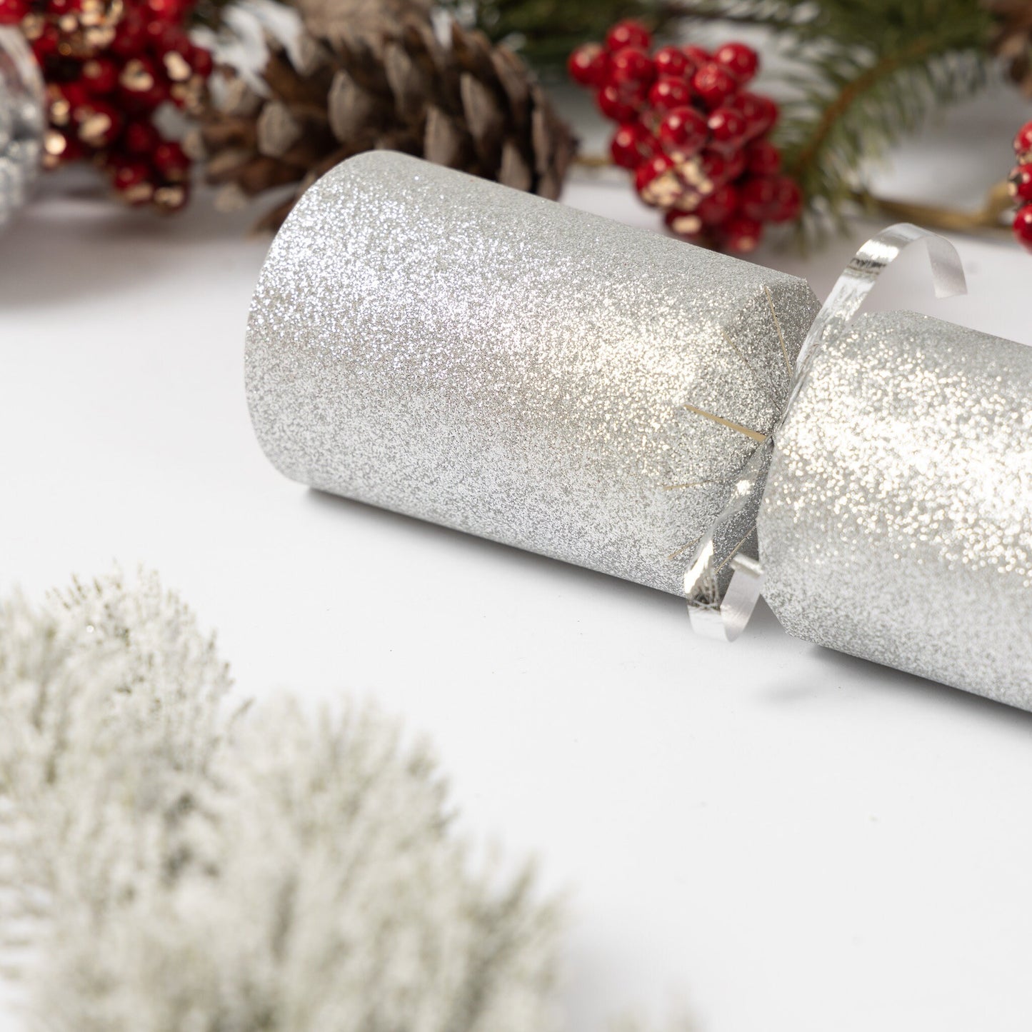 Make Your Own Christmas Cracker kit Crackers Hats Snaps Silver GLITTER Keechi & co.