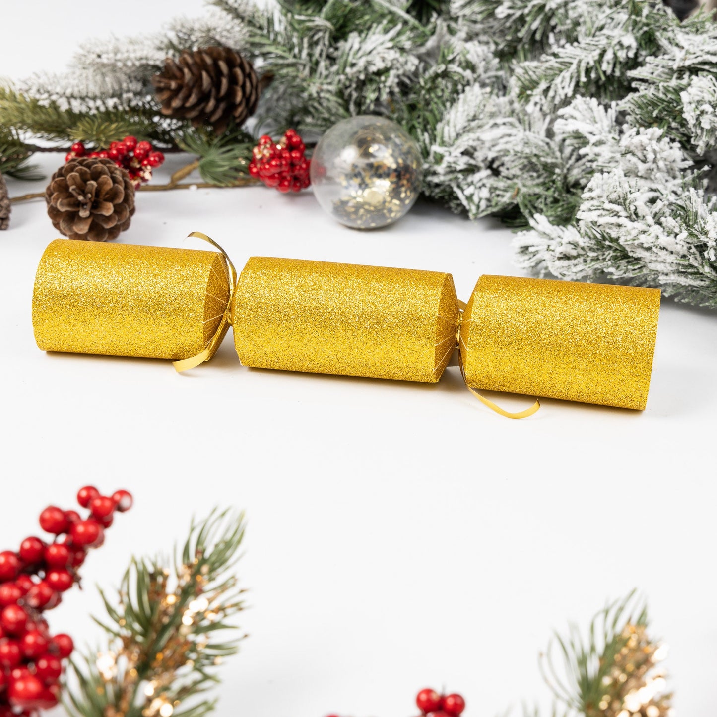 Make Your Own Christmas Cracker kit Crackers Hats Snaps gold glitter Keechi & co.