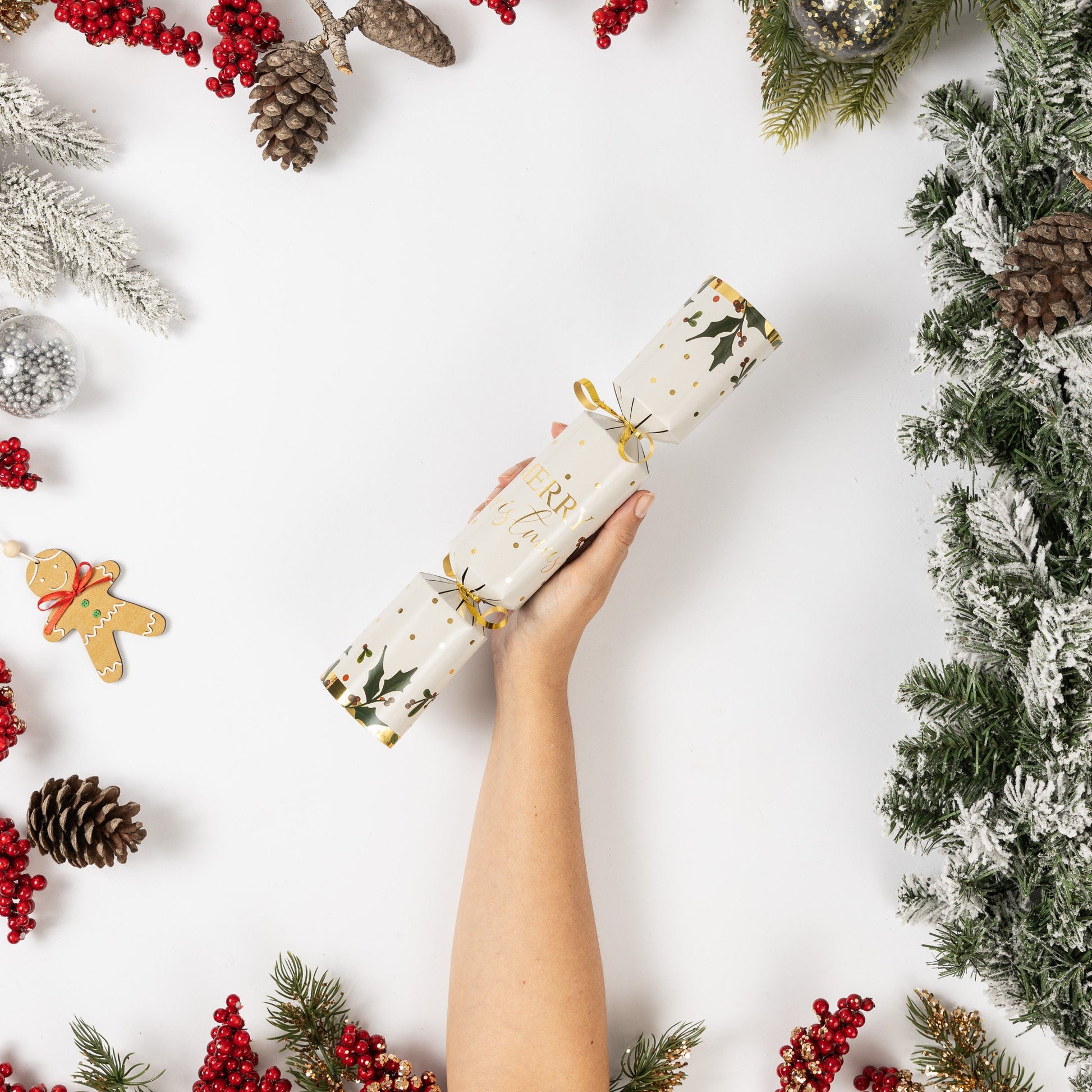 Make Your Own Christmas Cracker kit Crackers Hats Snaps Gold Holly Etsy