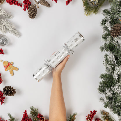 Make Your Own Christmas Cracker Kit – Let It Snow Silver – image 3