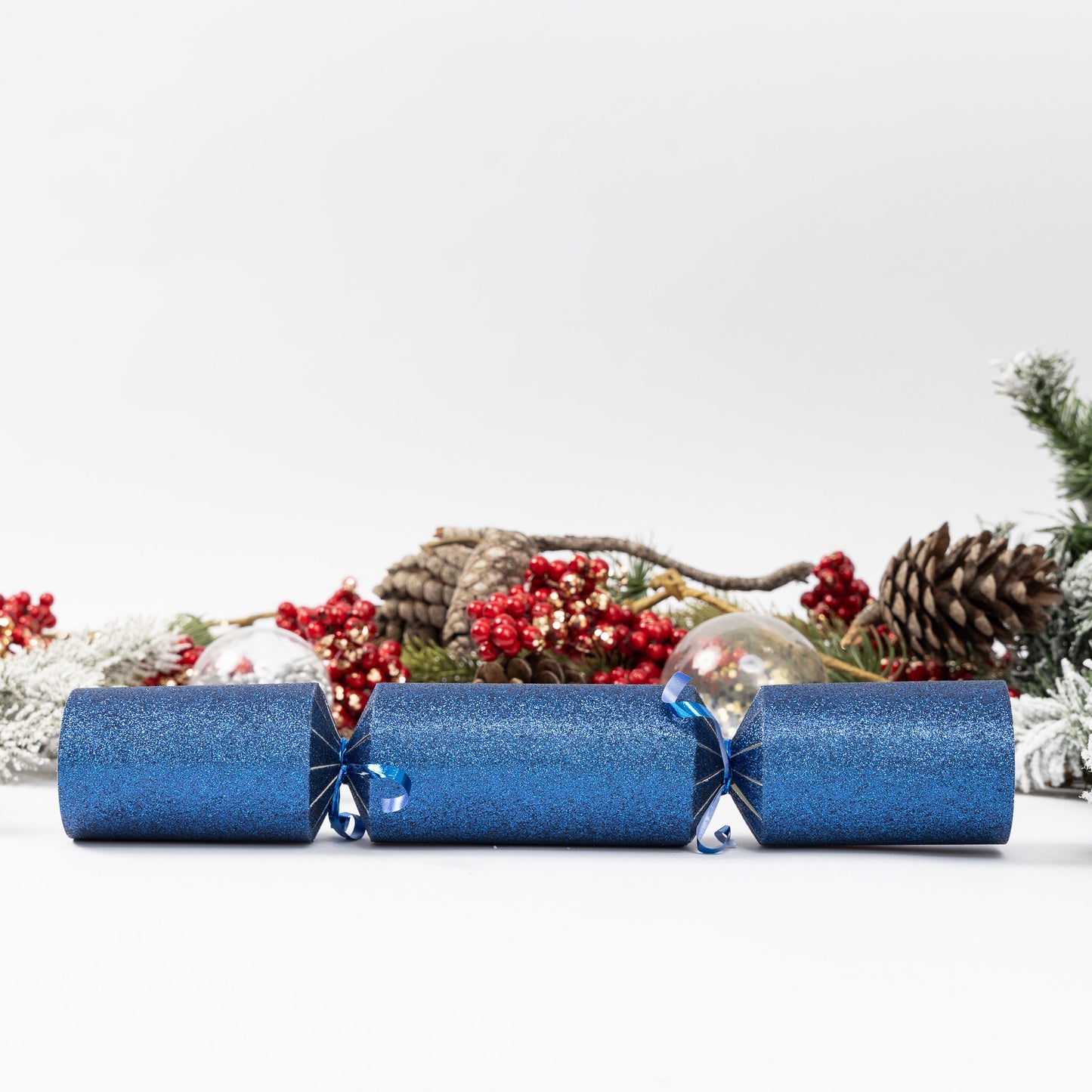 12 Make Your Own Christmas Cracker kit Crackers Hats Snaps navy glitter