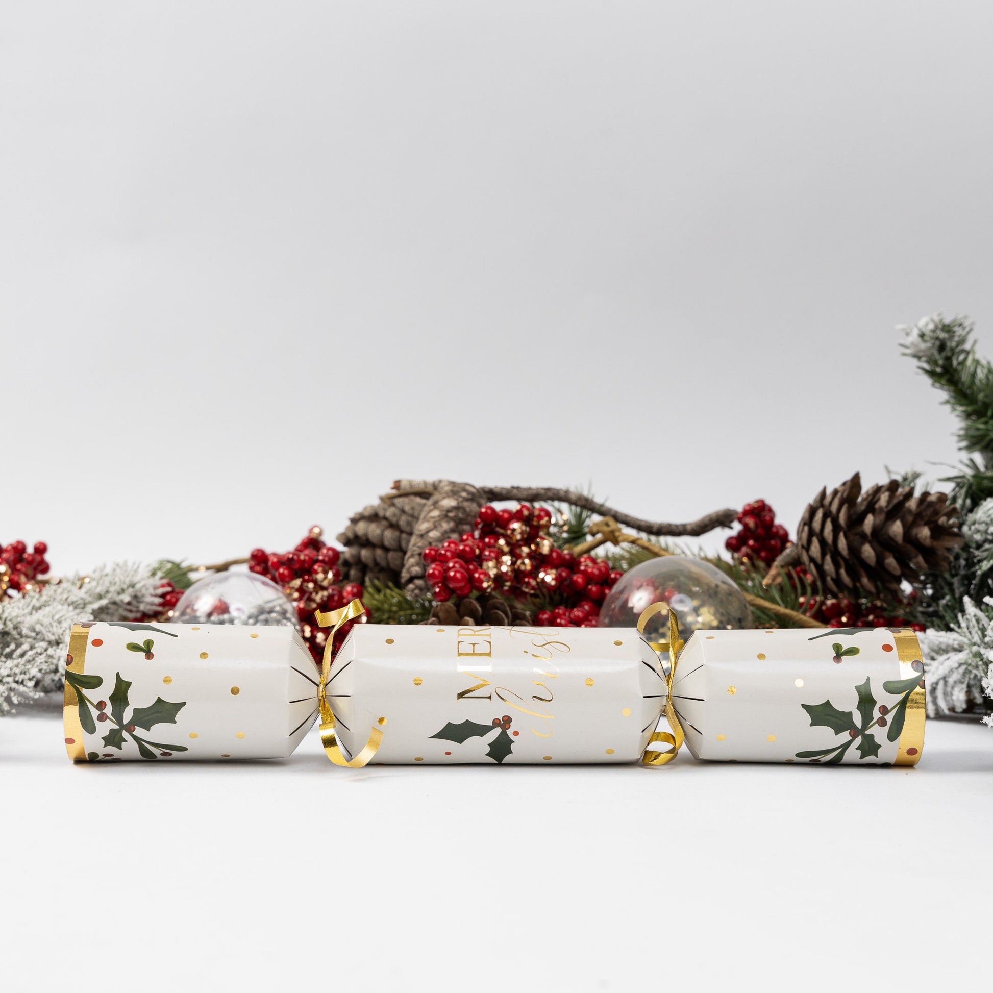 Make Your Own Christmas Cracker kit Crackers Hats Snaps Gold Holly Etsy