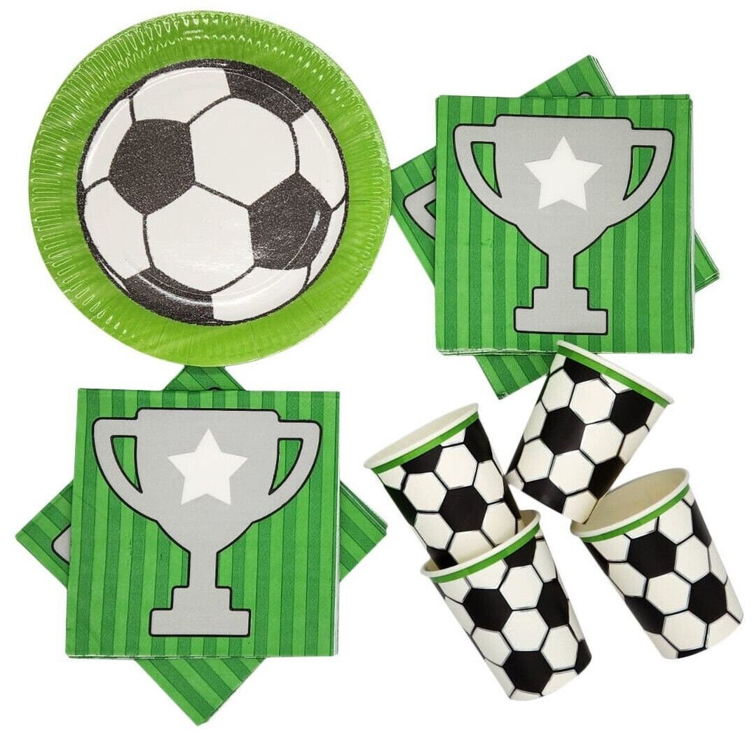Football Partyware Children's World Cup Teams Kick off Plates Cups Napkins Keechi & co.
