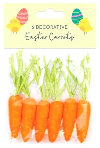 6 Mini Carrot's Bonnet Hat Craft Kids Easter Egg Hamper Hunt Decorations Keechi & co.