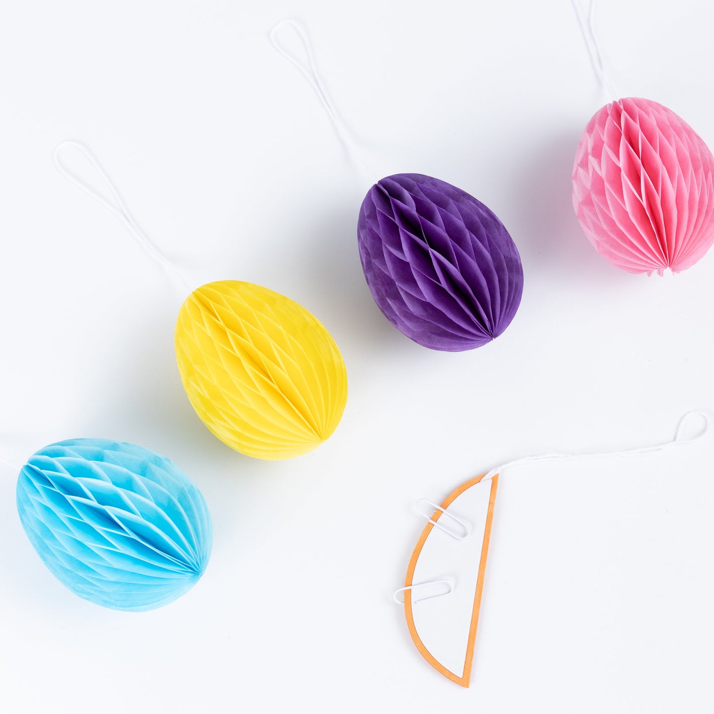 5 x 10cm Honeycomb Paper Easter Egg Hanging Decorations Party Wedding Tree Keechi & co.