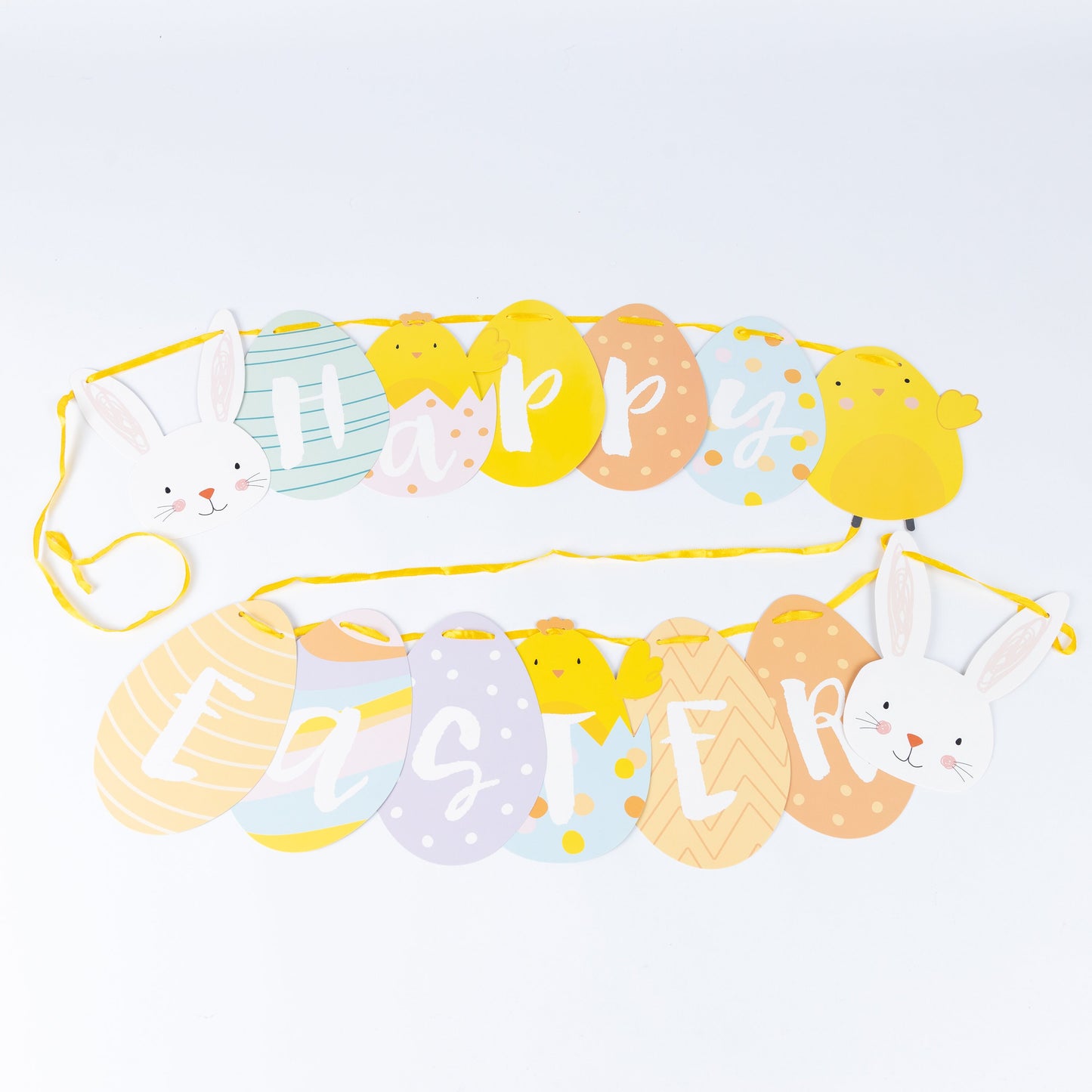 Happy Easter Bunting Banner Garland 2 Metres Hanging Ready Threaded Bunny Egg Keechi & co.