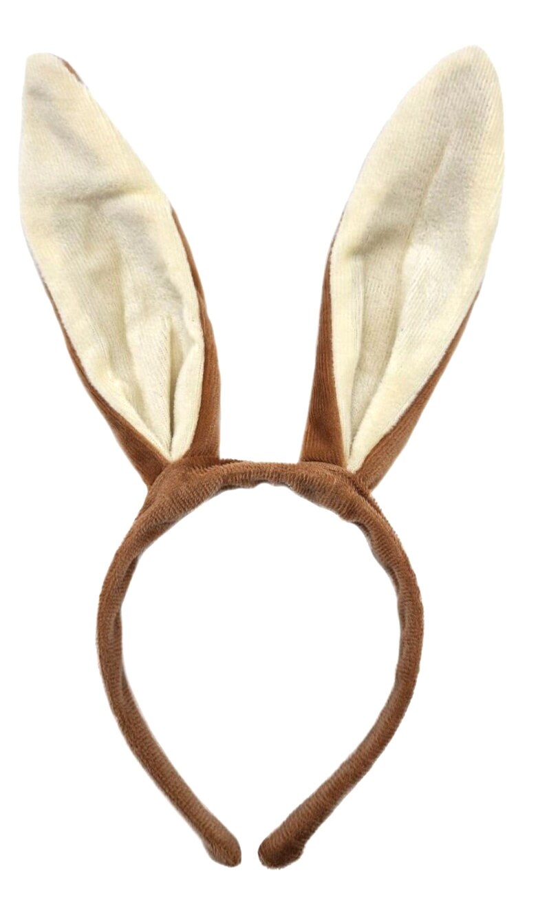 Brown Rabbit Ears Hare Headband Fancy Dress Costume Accessory Easter Bunny Keechi & co.