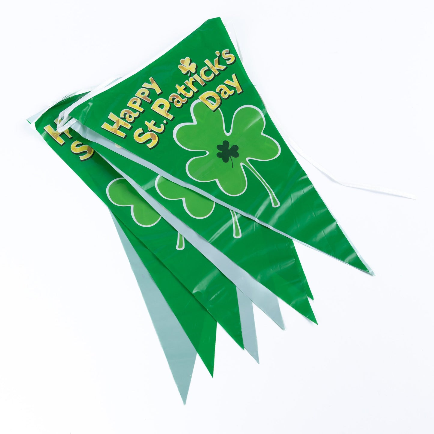 St Patricks Day XL Bunting Large Banner 12ft Long 18"x12" Flag Giant Party Flags Keechi & co.