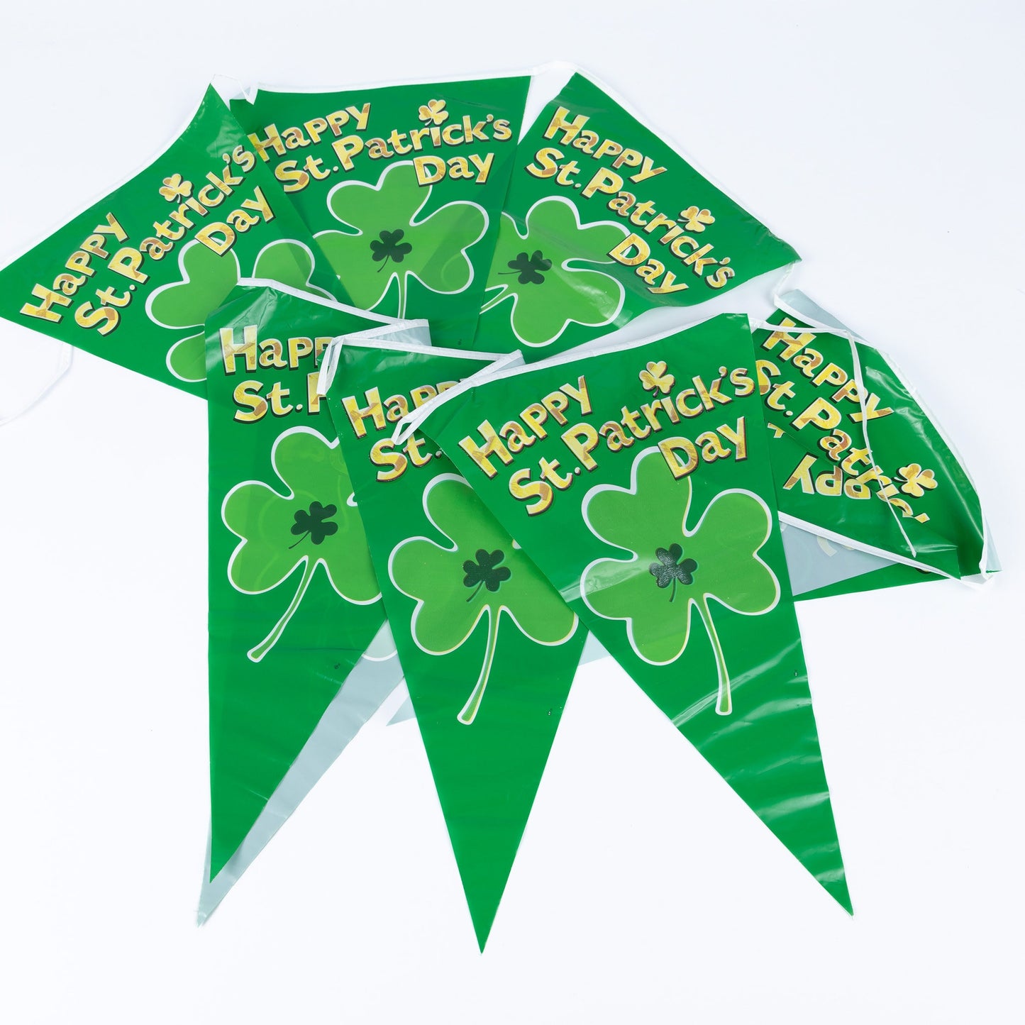 St Patricks Day XL Bunting Large Banner 12ft Long 18"x12" Flag Giant Party Flags Keechi & co.