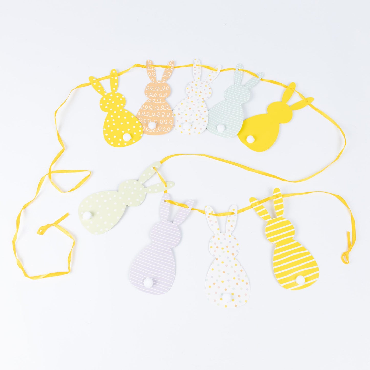 Easter Bunting Bunny Rabbit Banner Garland 2 Metres Hanging Ready Threaded Keechi & co.
