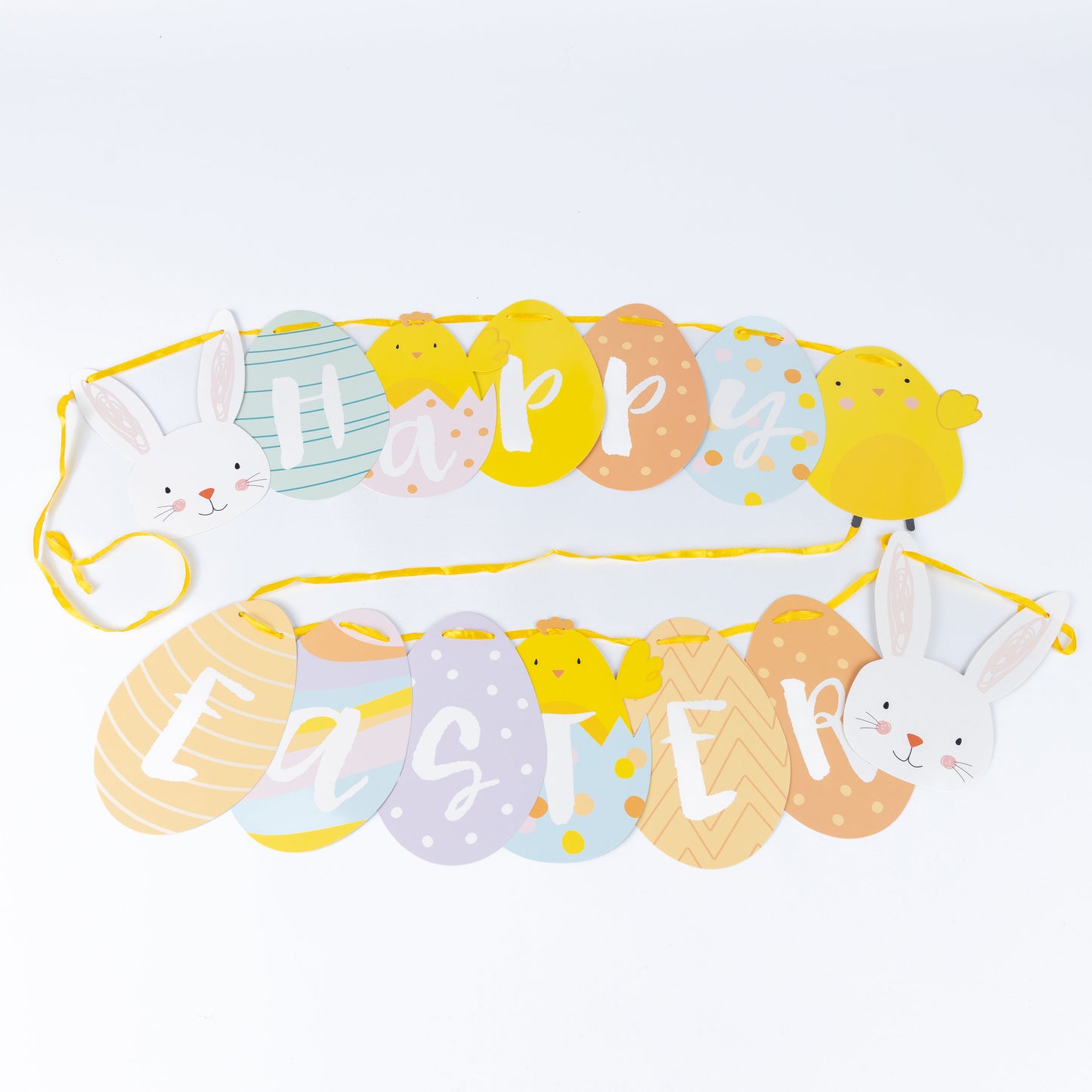 Happy Easter Bunting Banner Garland 2 Metres Hanging Ready Threaded Bunny Egg Keechi & co.