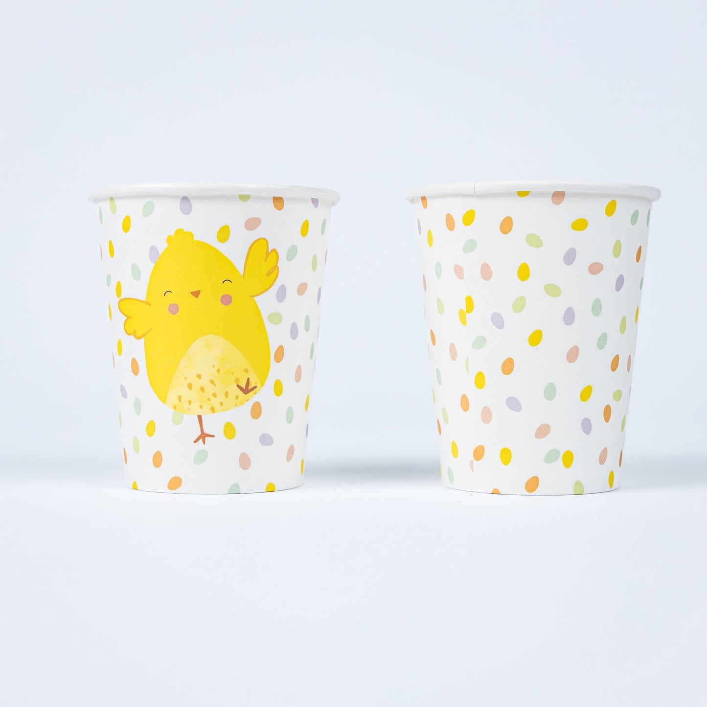 8 x Easter Chick Paper Cups 270ml Kids Party Decoration Prop Decor Tableware