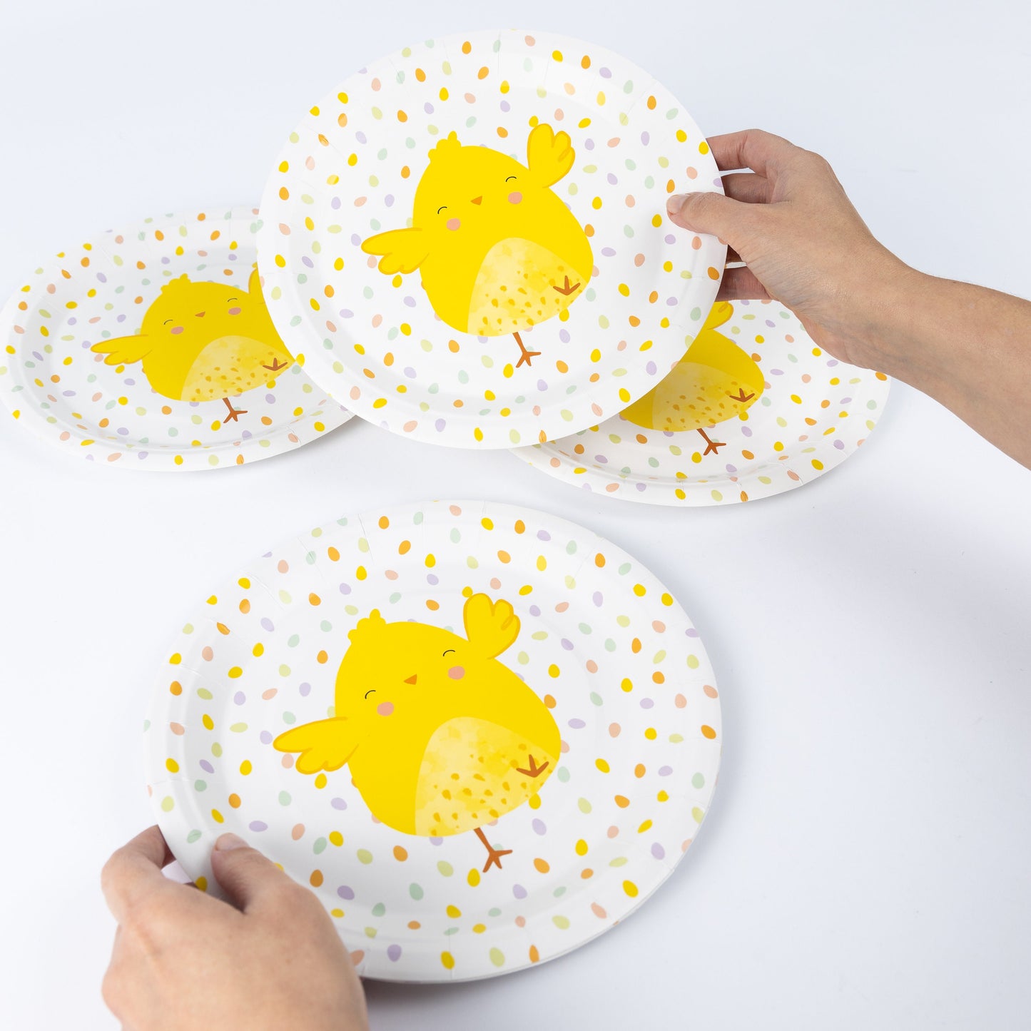 16 Pcs Easter Chick Paper Plates Cups Napkins Food Party Table Cloth Decoration