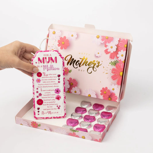 Mum Mothers Day Gift Ceramic Plaque Keepsake Milk Chocolate Hearts Hamper Millio Keechi & co.