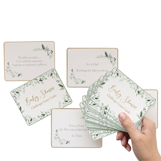 Baby Shower Game: 24 Challenge Cards - True or False, Would You Rather