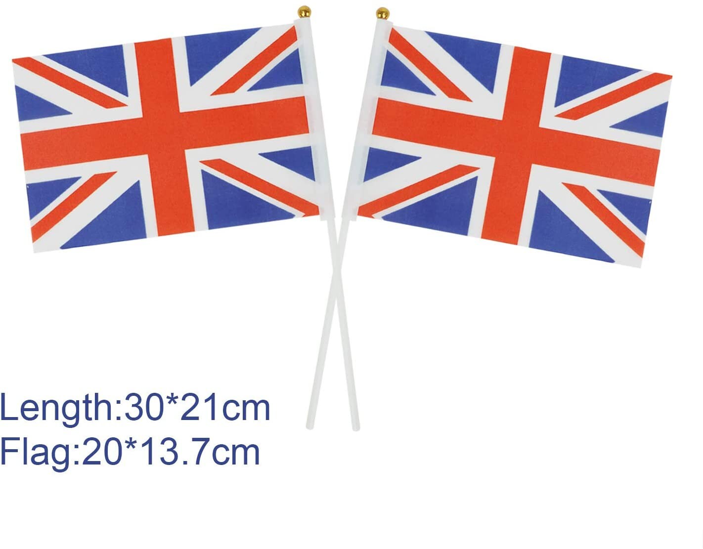 1 - 300 Union Jack Flag Small Hand Held Waving flag Platinum  Party Wholesale Keechi & co.