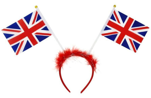 Union Jack Headband Bopper With Flags British Fancy Dress