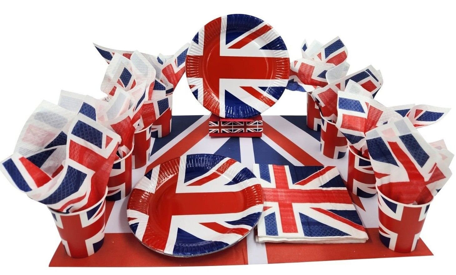 Union Jack Plates Cups Napkins Tablecloth Party set King Charles Coronation Etsy