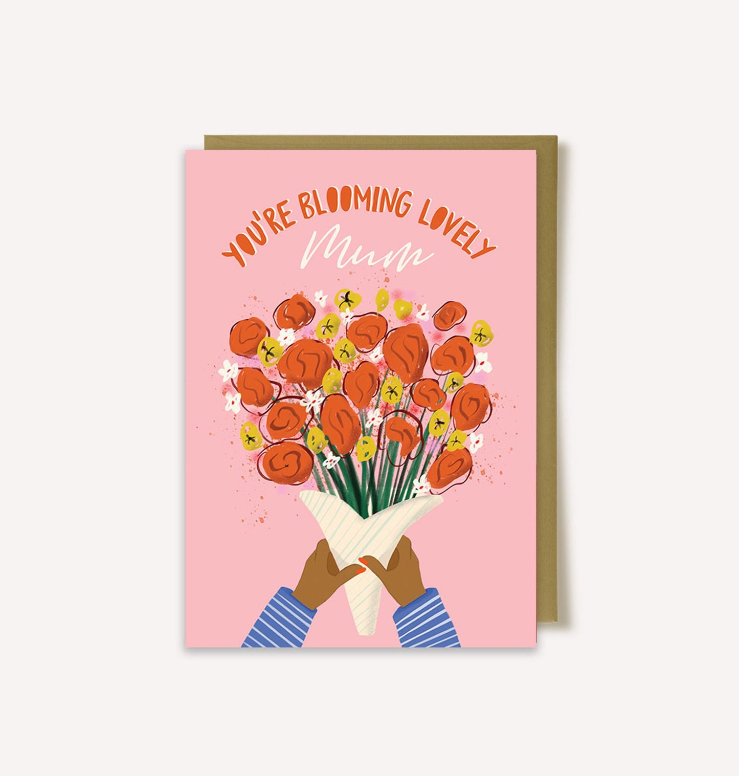Your blooming lovely mum greeting card mom birthday mothers day A6 card with envelope