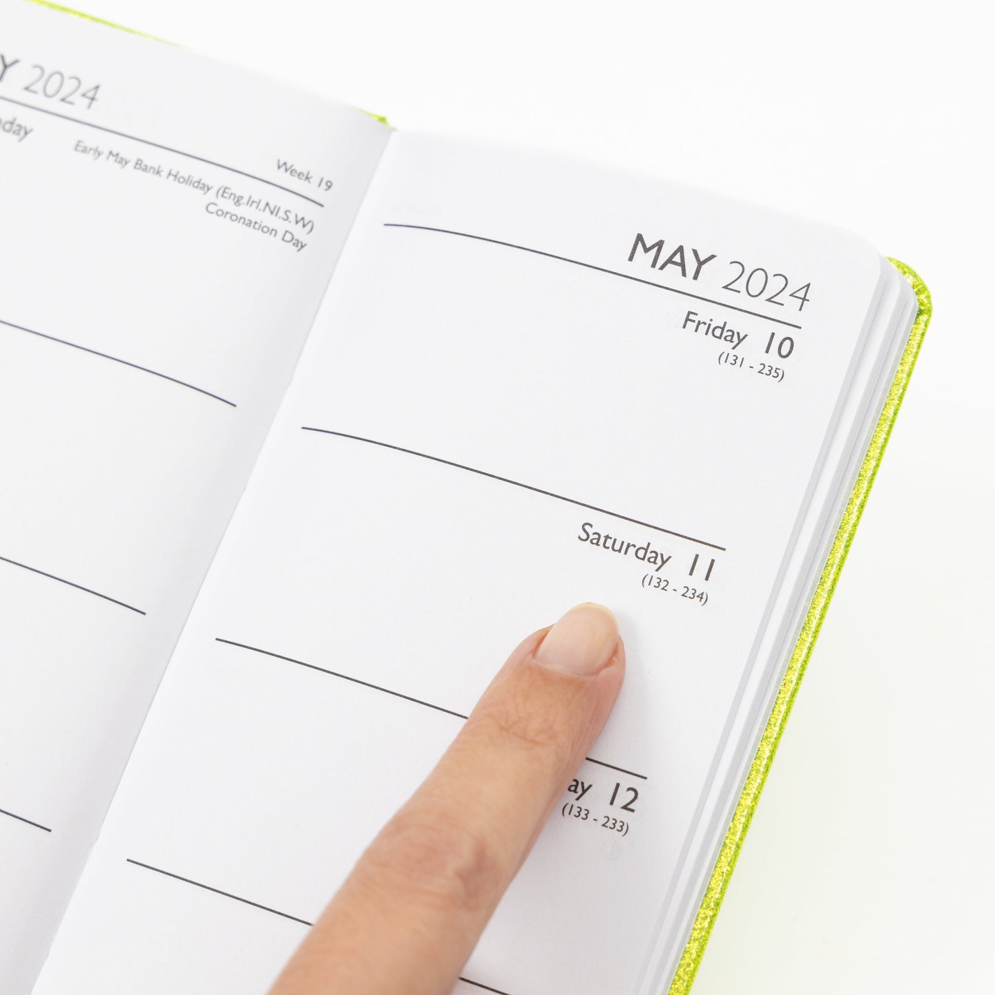 2024 Diary Slim Glitter Week to View Diaries Full Year Journal Calendar Planner