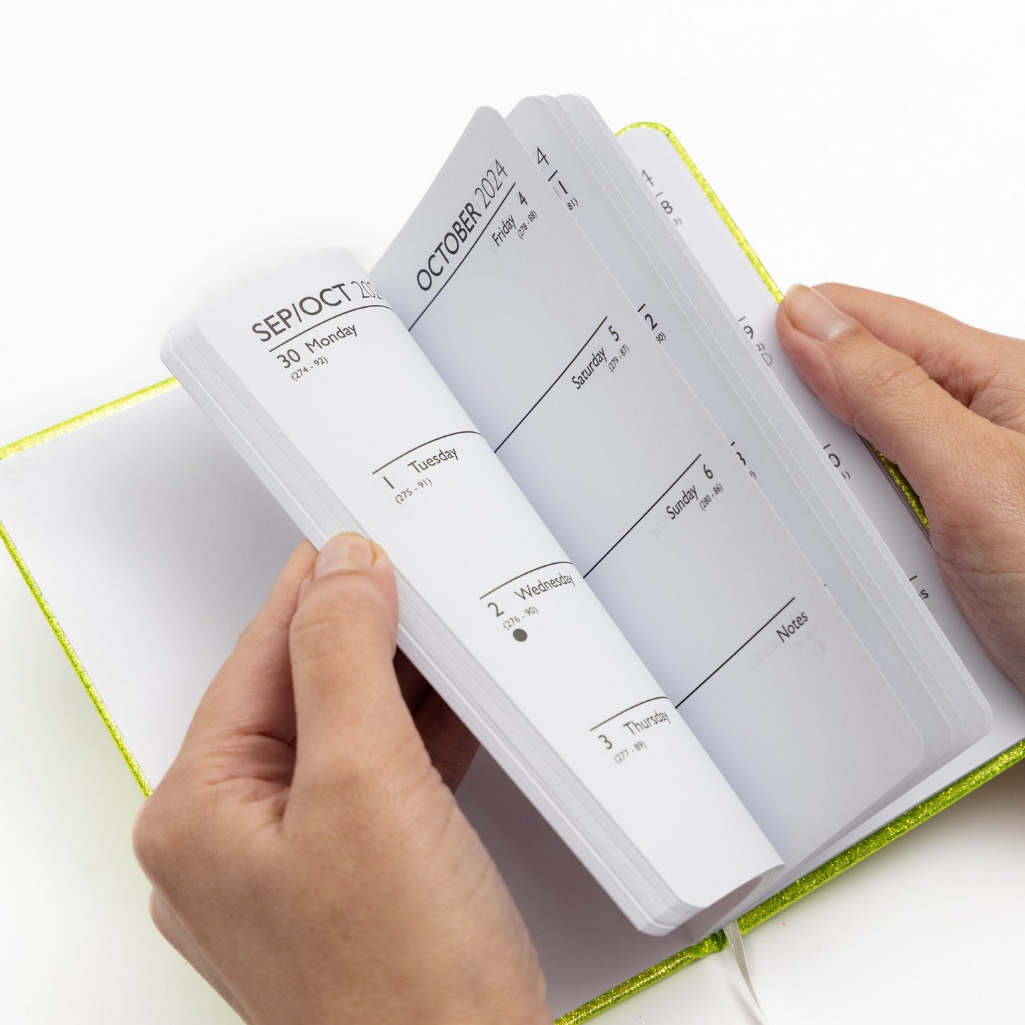 2024 Diary Slim Glitter Week to View Diaries Full Year Journal Calendar Planner