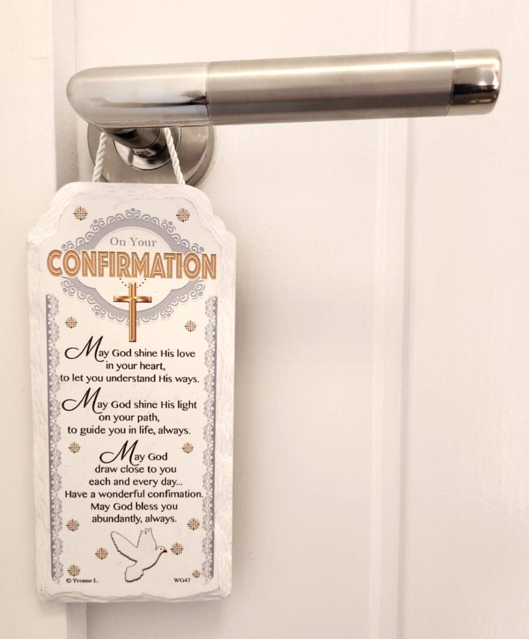 On Your Confirmation Gift Ceramic Plaque Keepsake Door Hanging Free Standing Keechi & co.