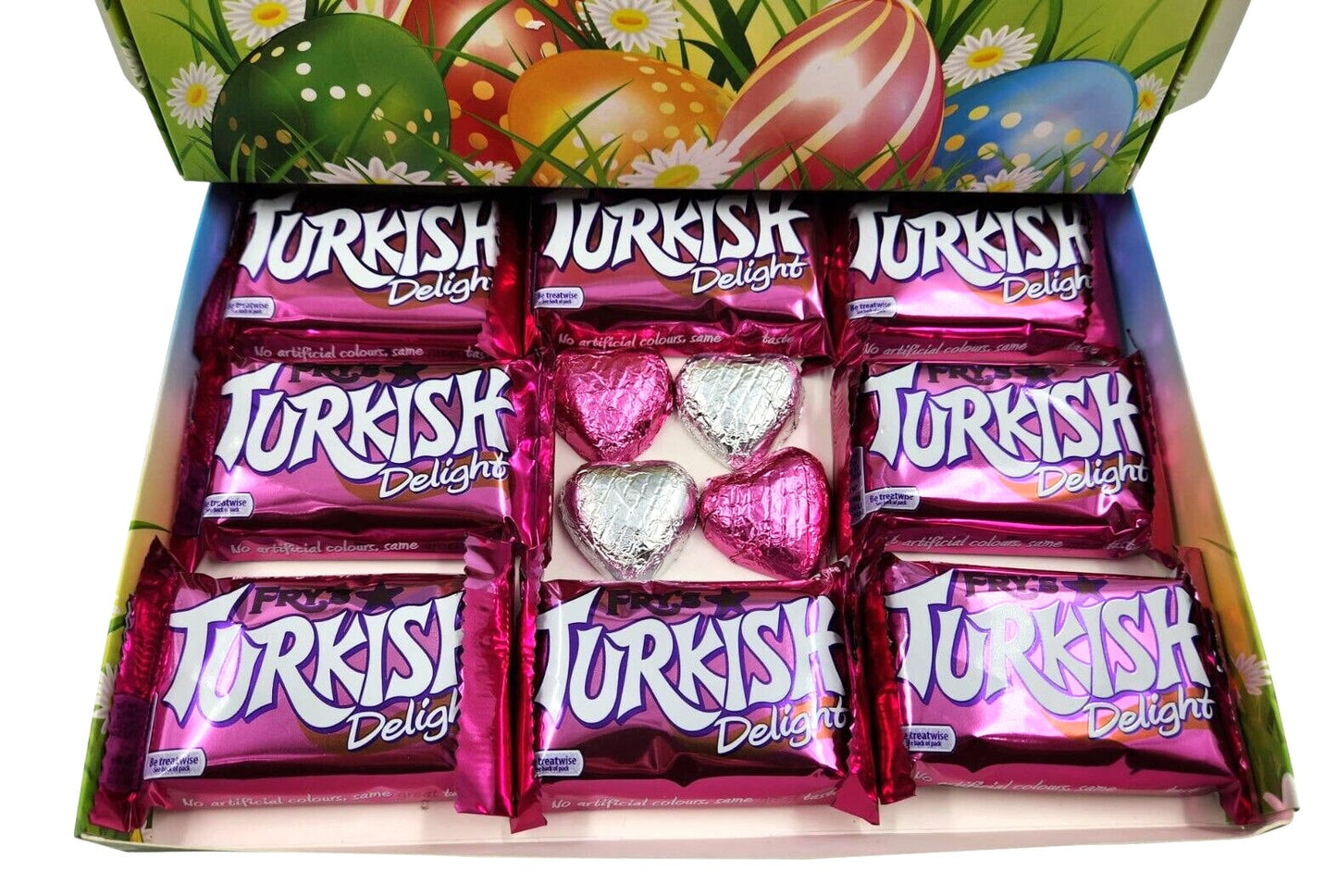 Frys Turkish Delight Chocolate Hearts Cadbury Gift Box Hamper Happy Easter Keechi & co.