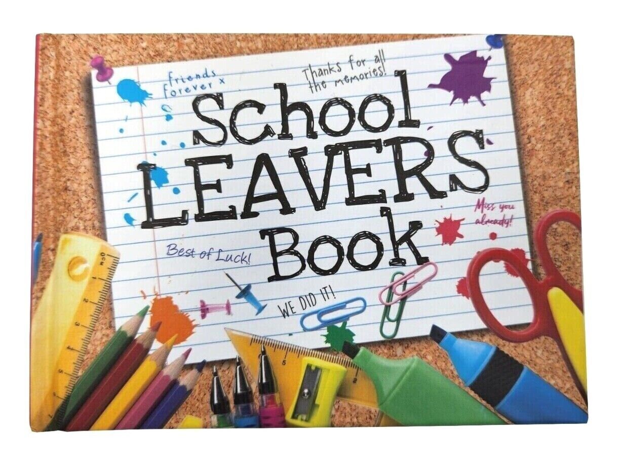 Leavers Book School College Autograph Book Hard Backed Padded Cover Keepsake