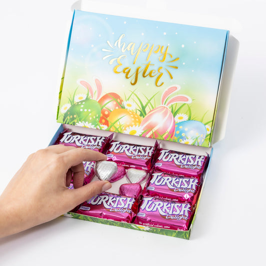Frys Turkish Delight Chocolate Hearts Cadbury Gift Box Hamper Happy Easter Keechi & co.