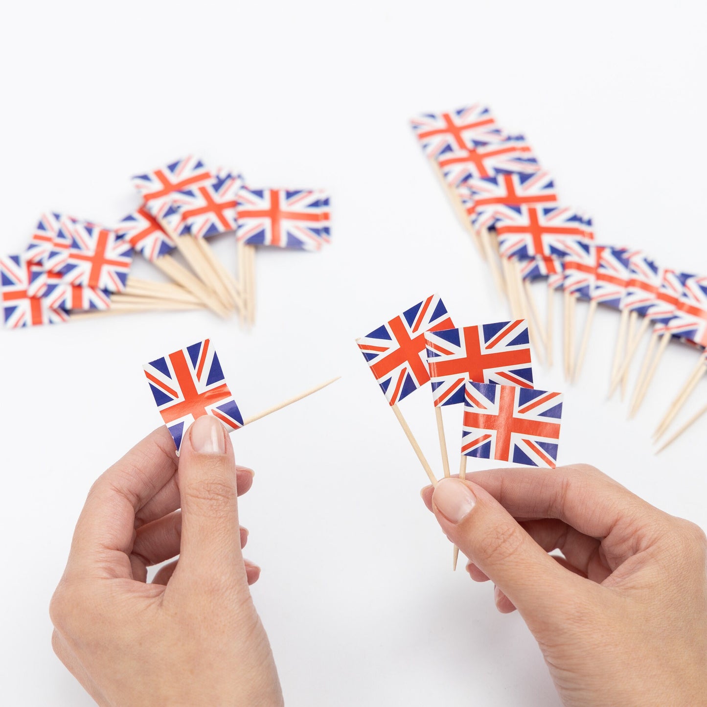 Union Jack Cocktail Sticks Flags Cake Topper Pick