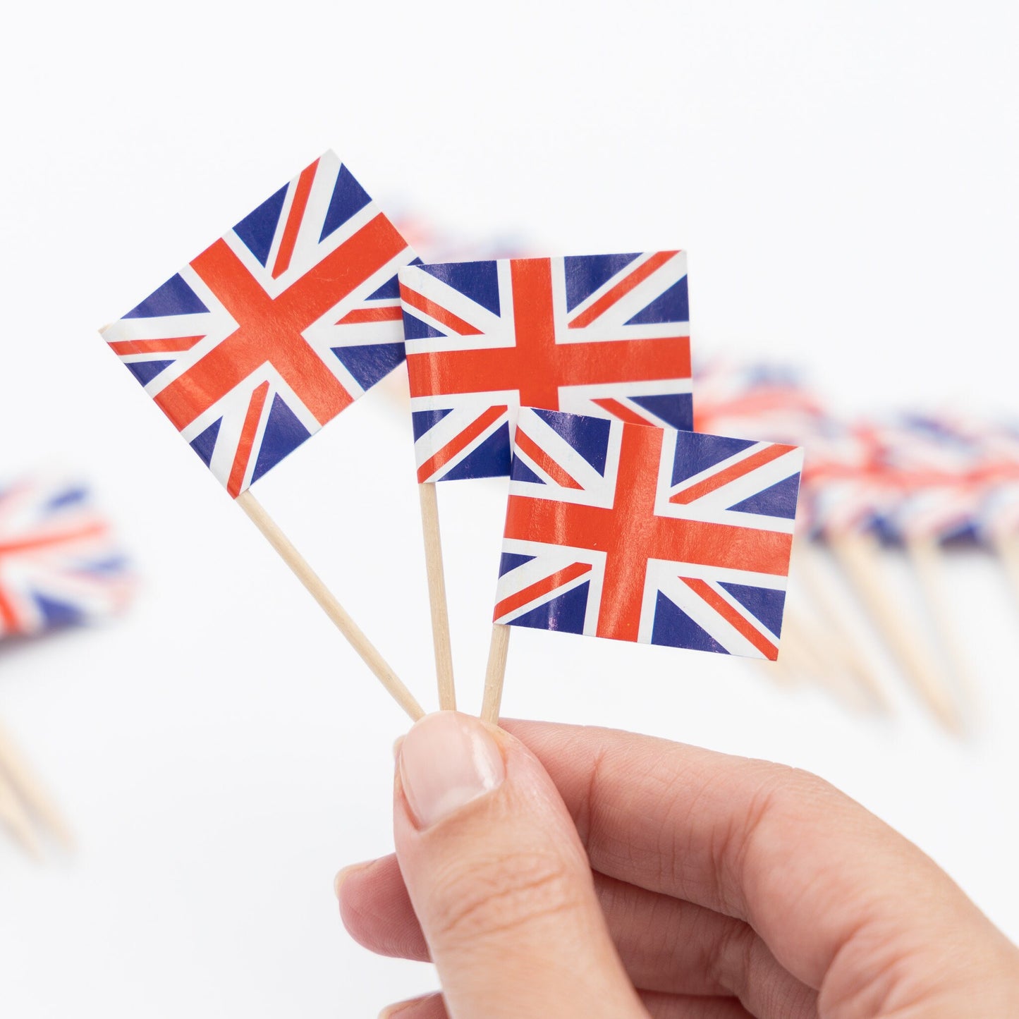 Union Jack Cocktail Sticks Flags Cake Topper Pick