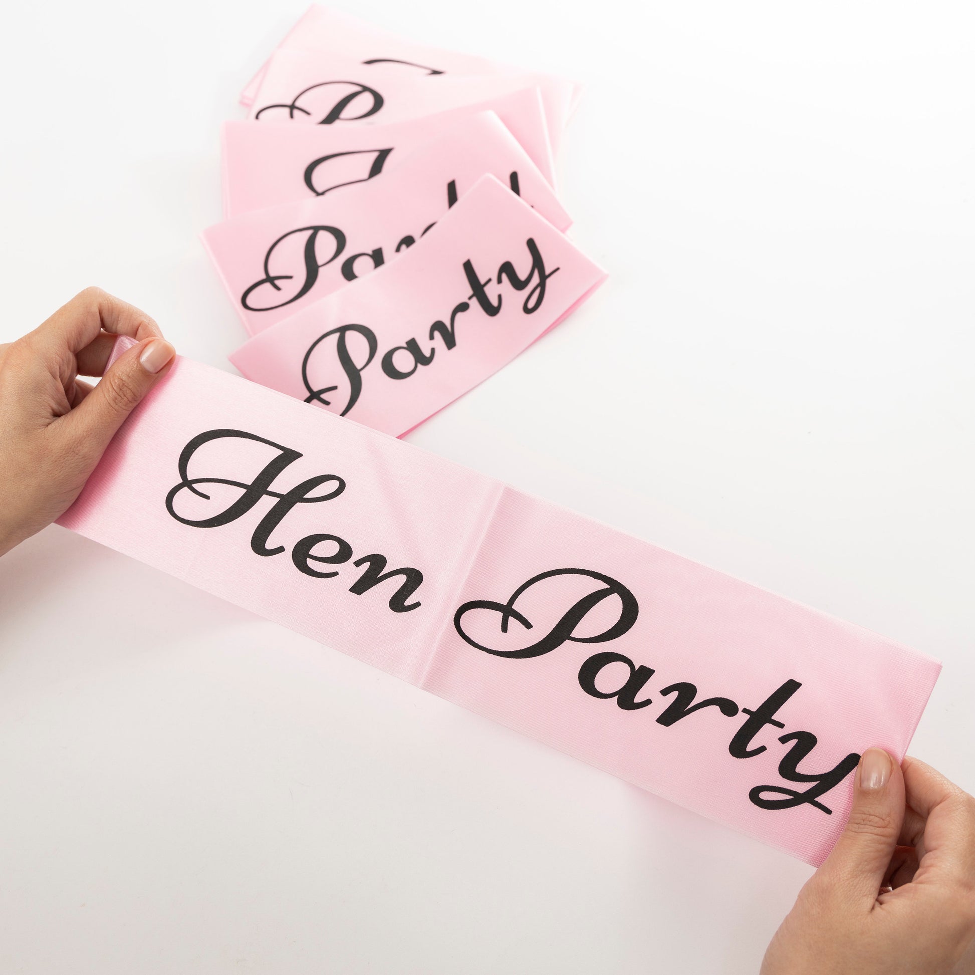 Hen Party Sashes Pink Black Rose Gold Glitter Hen Party Keechi & co.