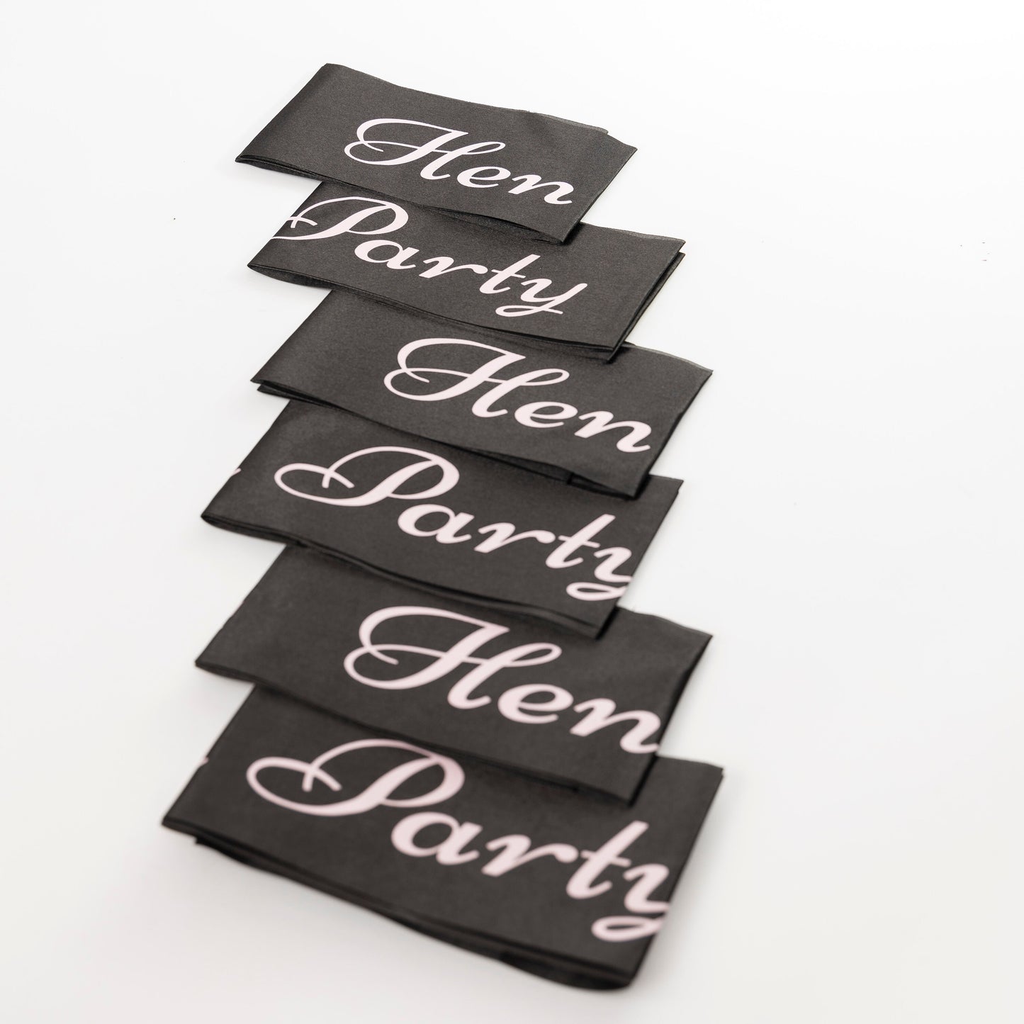 Hen Party Sashes Pink Black Rose Gold Glitter Hen Party Keechi & co.