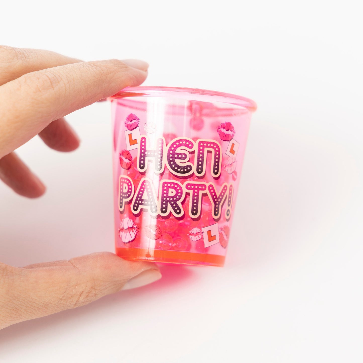 12 x pink Hen party team bride Hen Night Party bride to be Shot Glass Glasses & Necklace pink Keechi & co.