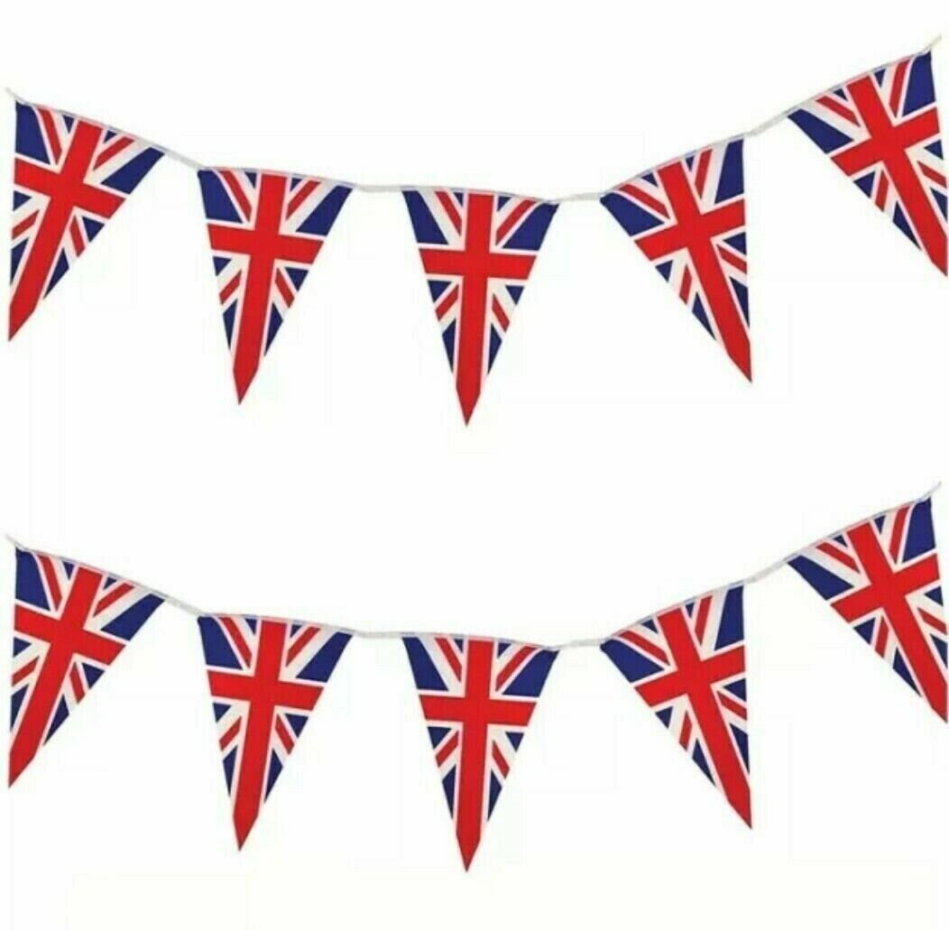 Union Jack Bunting 12pcs Set Flag Hand Party Decorations