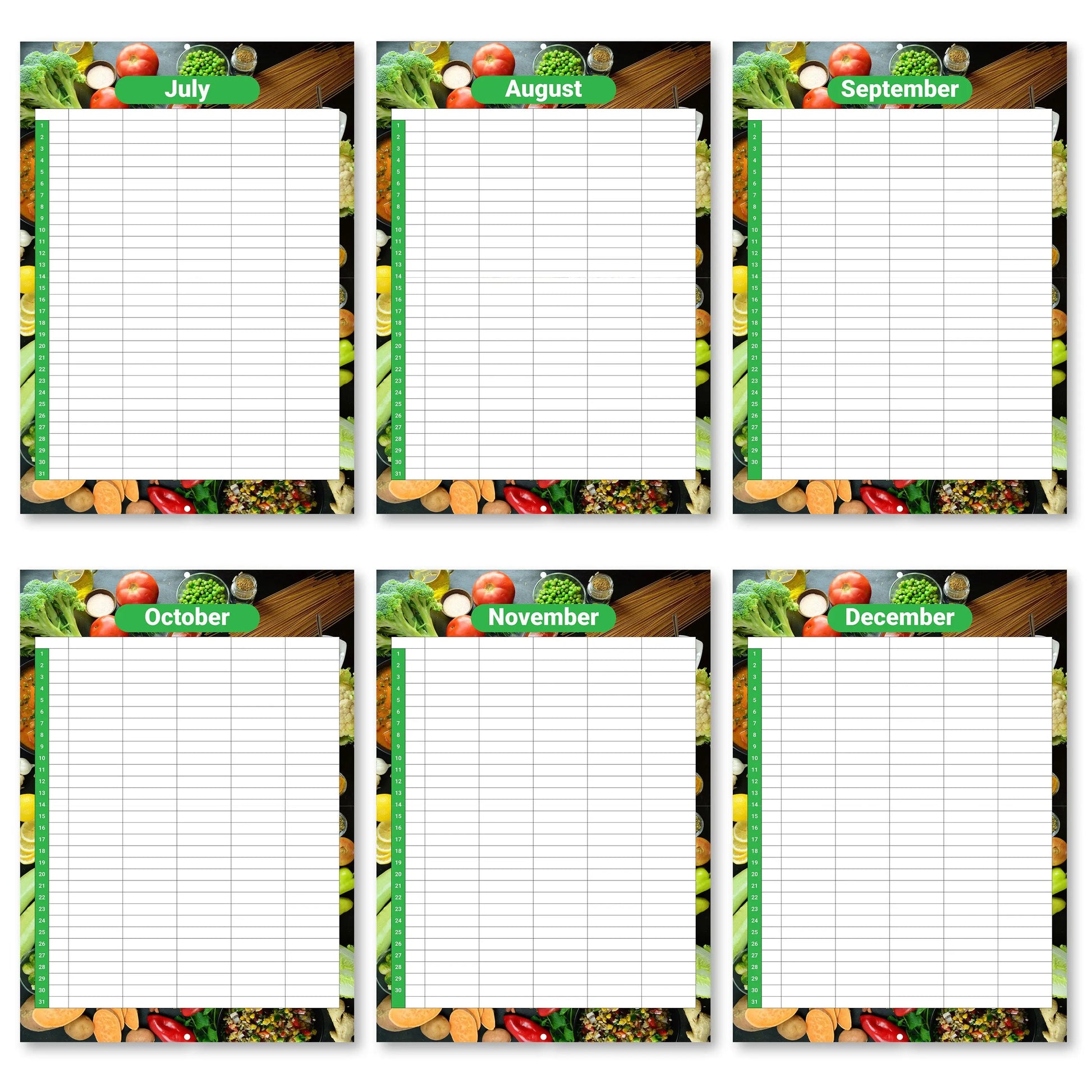 meal Planner Calendar food journal Diet Diary Slimming Weight Loss Tracker Dieting Keechi & co.