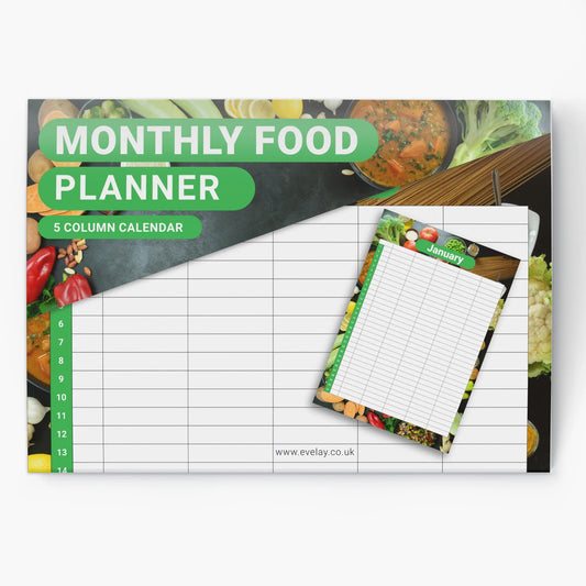 Food Planner Calendar Diet Diary Slimming Weight Loss Tracker Journal Dieting Keechi & co.