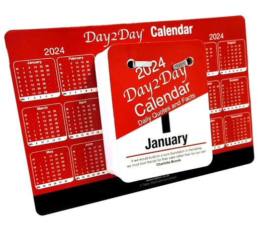 2024 Day To View Stand Up Tear Off Desk Office Calendar Planner Quotes & Facts Keechi & co.