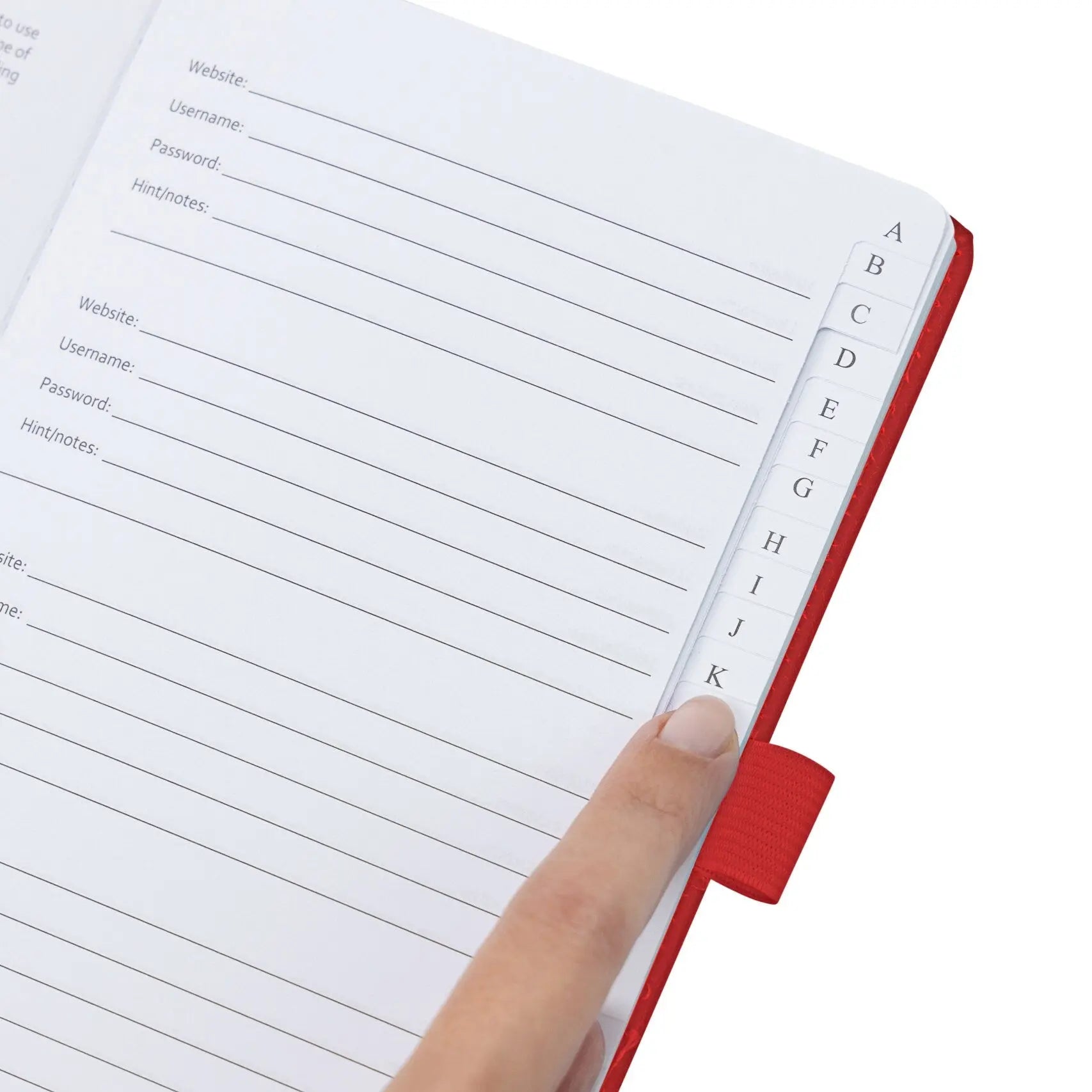 Ultimate Password & Username Organiser A-Z Index Tabbed Sections Red Hardcover Pen Included  Simplify and Secure Your Digital Life Keechi & co.