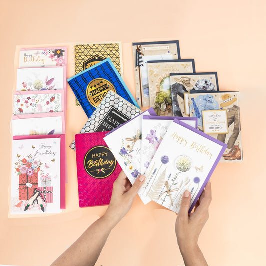 Handmade 3D Birthday Cards: Luxury Bumper Pack of 16