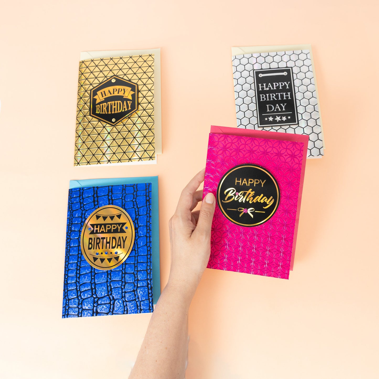 Handmade 3D Birthday Cards: Luxury Bumper Pack of 16