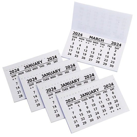 2024 Calendar Tabs Insert White Mini Calendar Tear Off Pads Month to View (50) Keechi & co.