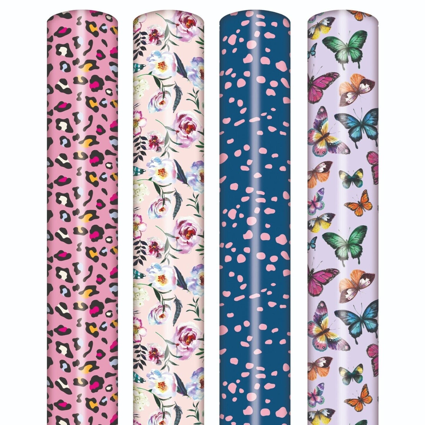 4 Rolls Gift Wrapping Paper Female Unisex Happy Birthday 3M x 70cm Roll 12 Metre Keechi & co.