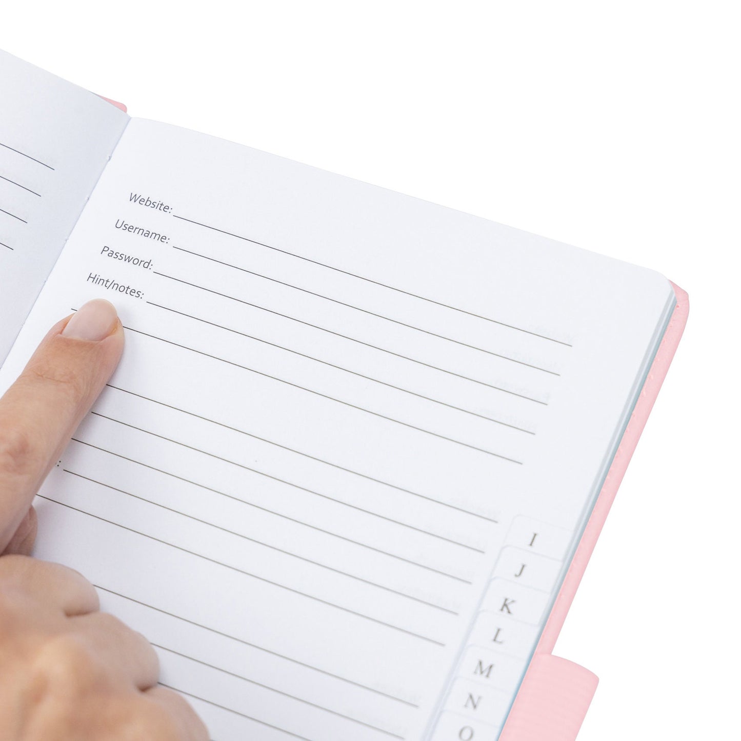 Password Username Book A-Z Index Hard Back A5 Contact Book pink With Pen