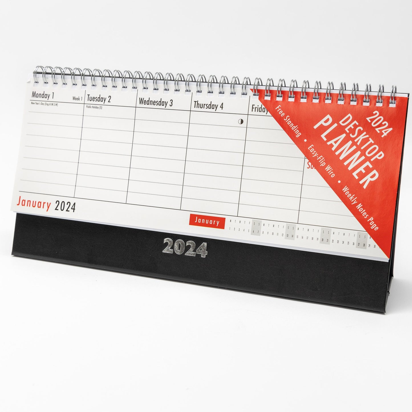 2024 Week To View Stand Up Desk Office Top Calendar Planner