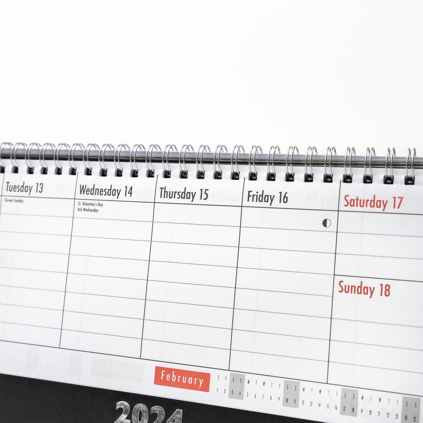 2024 Week To View Stand Up Desk Office Top Calendar Planner