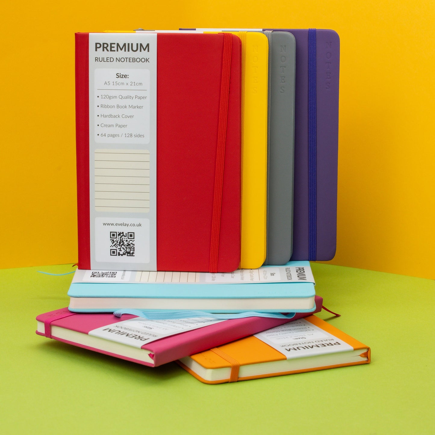 Blank A5 Hardback Ruled Notebook Notepad Notes Diary perfect for your self or as a gift 2023 or 2024 undated self Journaling Premium Book