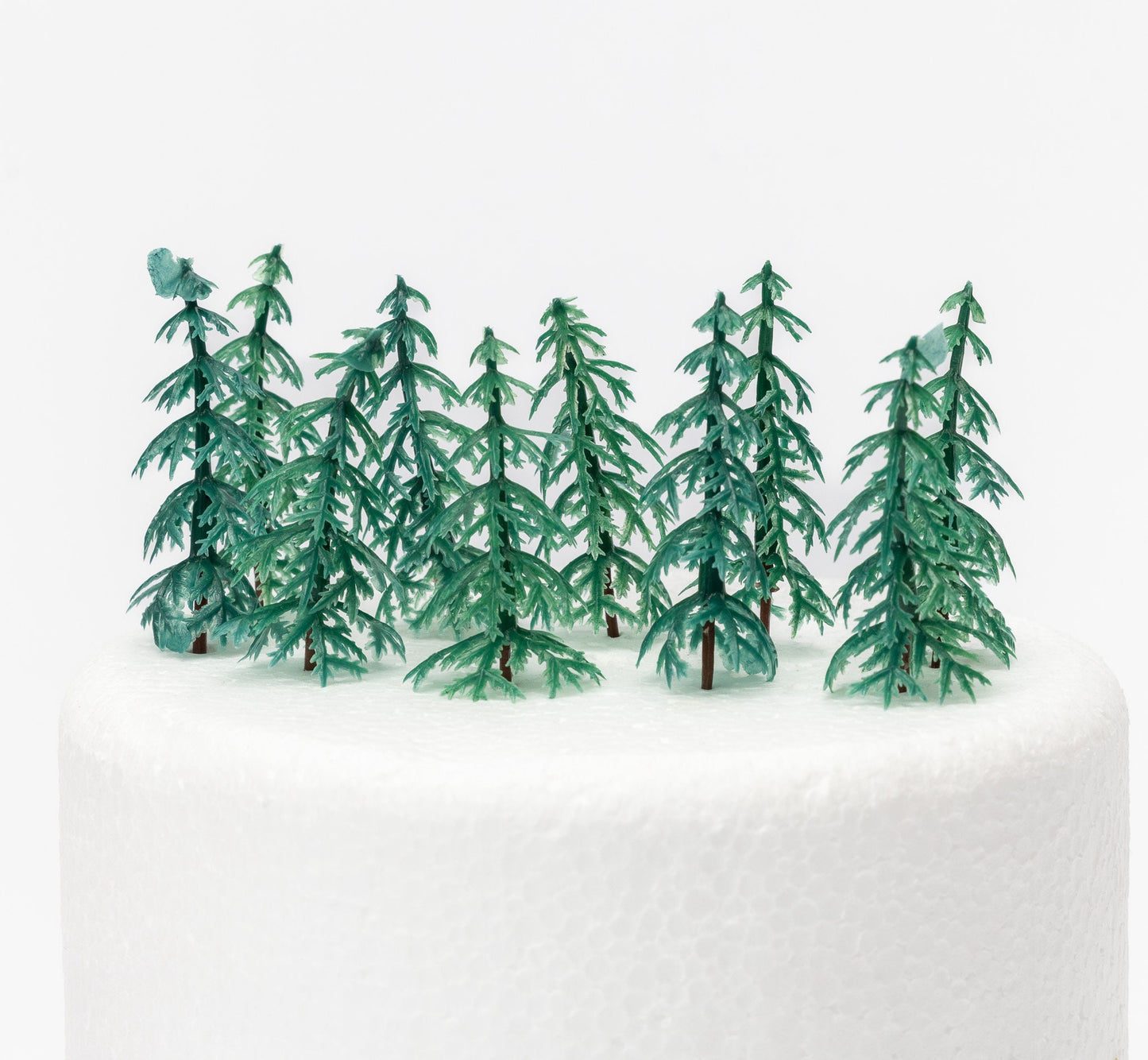 Christmas Cake Decorations 10 x trees  trees Christmas tree  yule log Keechi & co.