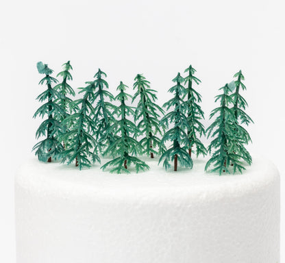 Plastic Christmas Tree Cake Toppers – 70mm – Pack of 10 – image 3